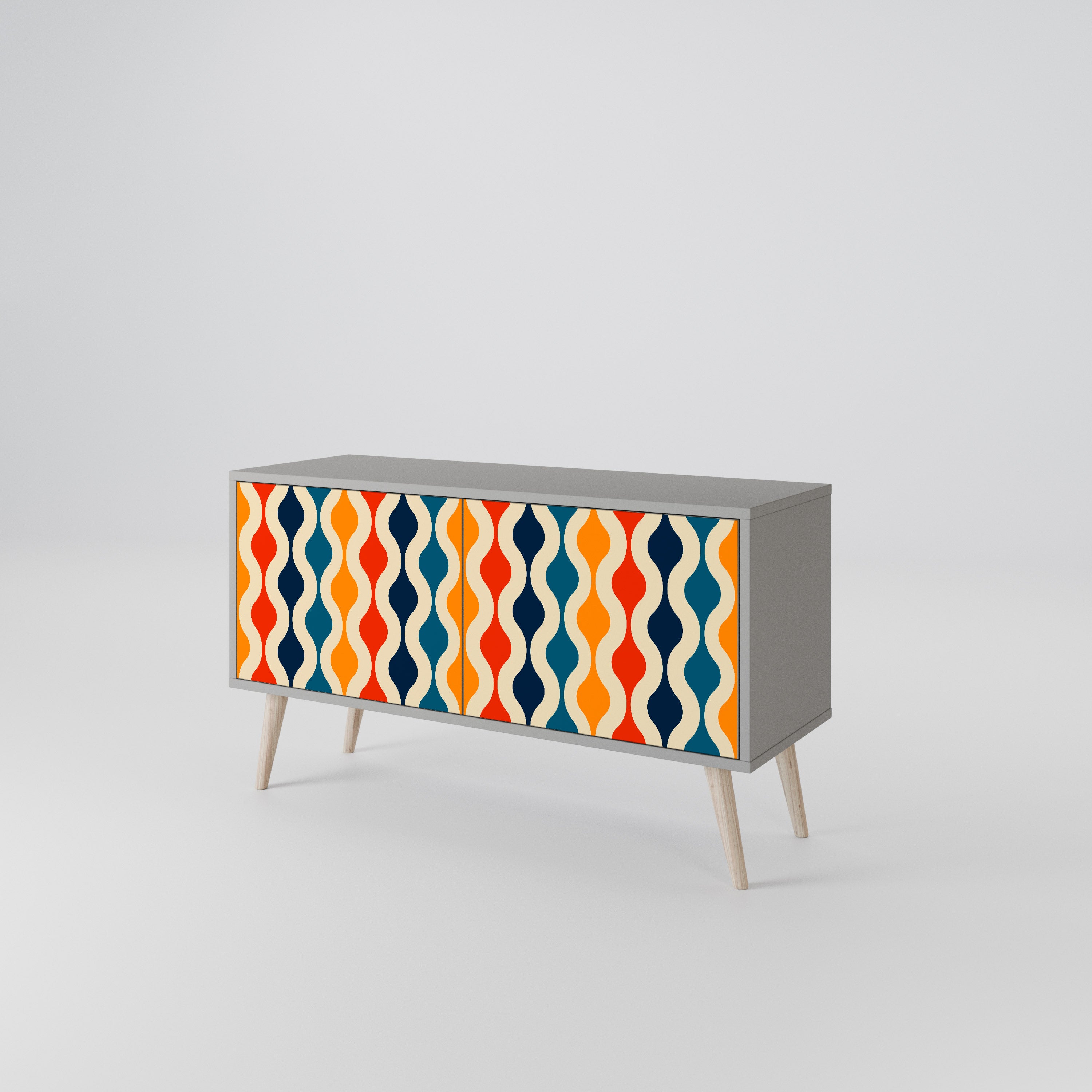 COLORFUL NOSTALGIA Compact 2-Door TV Cabinet