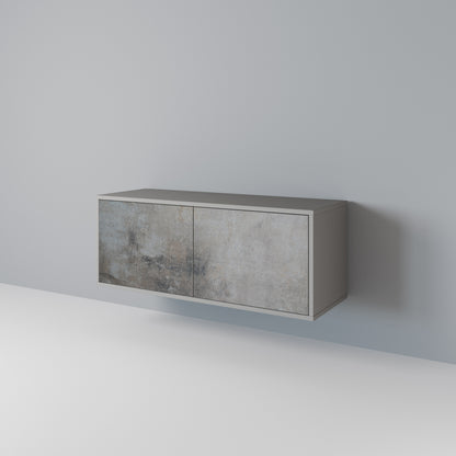CONCRETE WALL Kompaktes 2-türiges TV-Lowboard