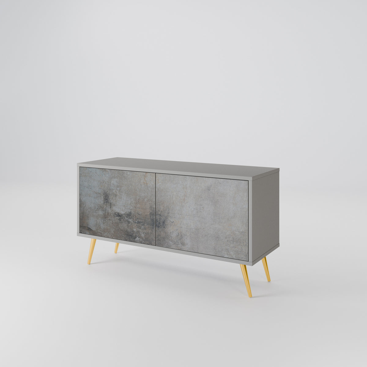 CONCRETE WALL Kompaktes 2-türiges TV-Lowboard
