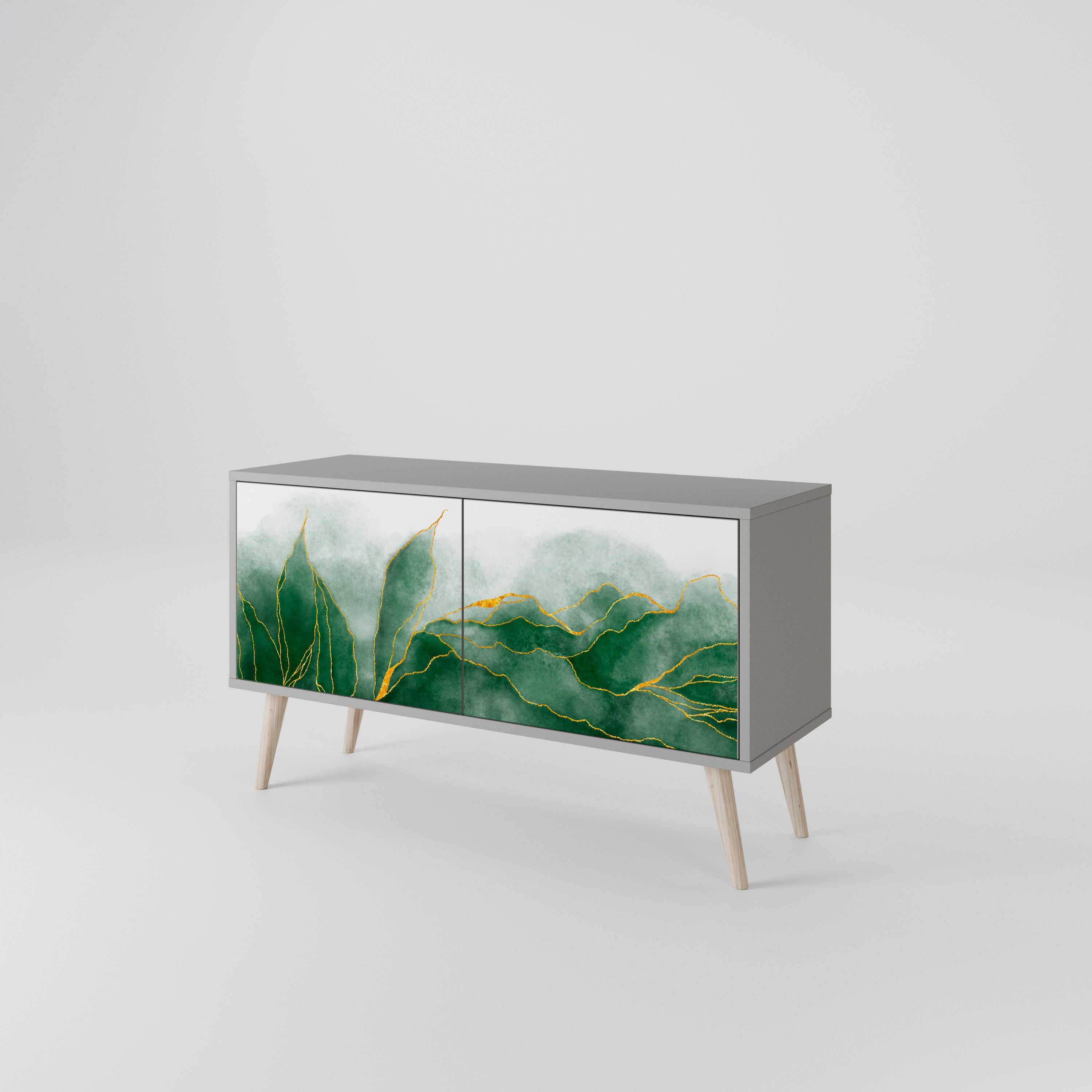 EXPENSIVE NATURE Compact 2-Door TV Cabinet