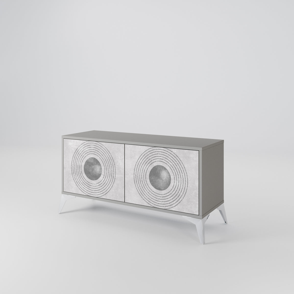 SOLID CIRCLES Kompaktes 2-türiges TV-Lowboard