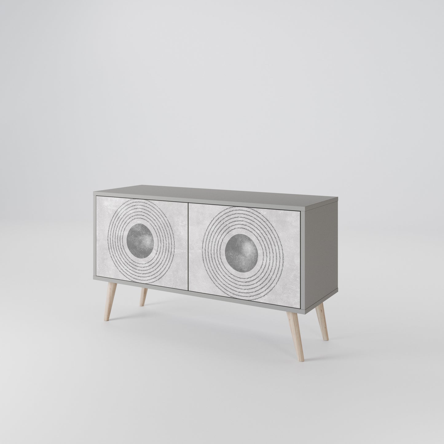SOLID CIRCLES Compact 2-Door TV Cabinet