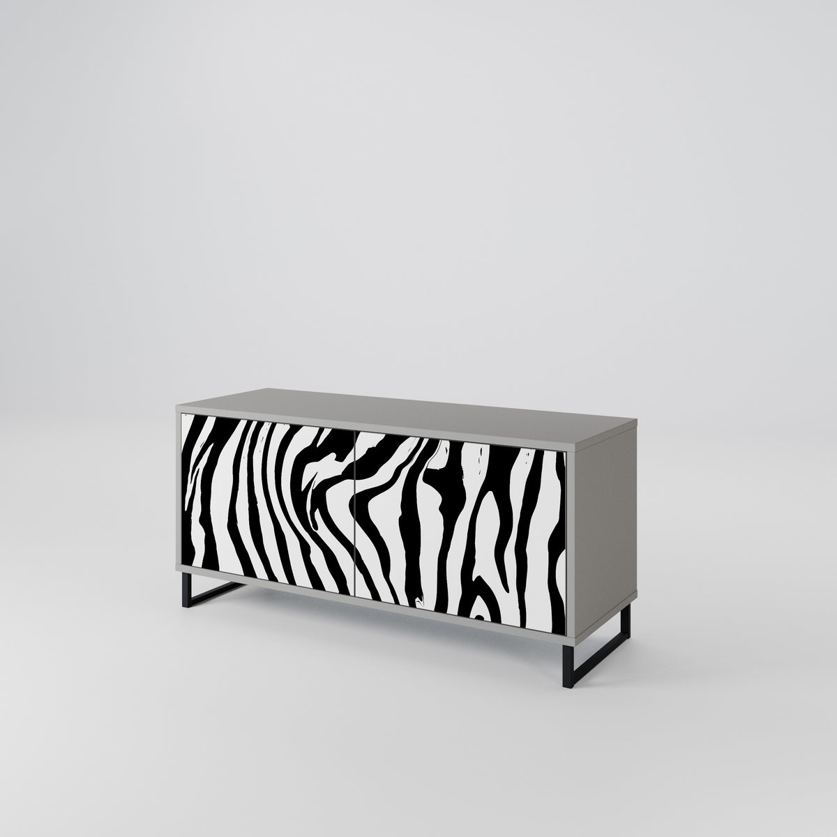 SPLENDID ZEBRA Kompaktes 2-türiges TV-Lowboard