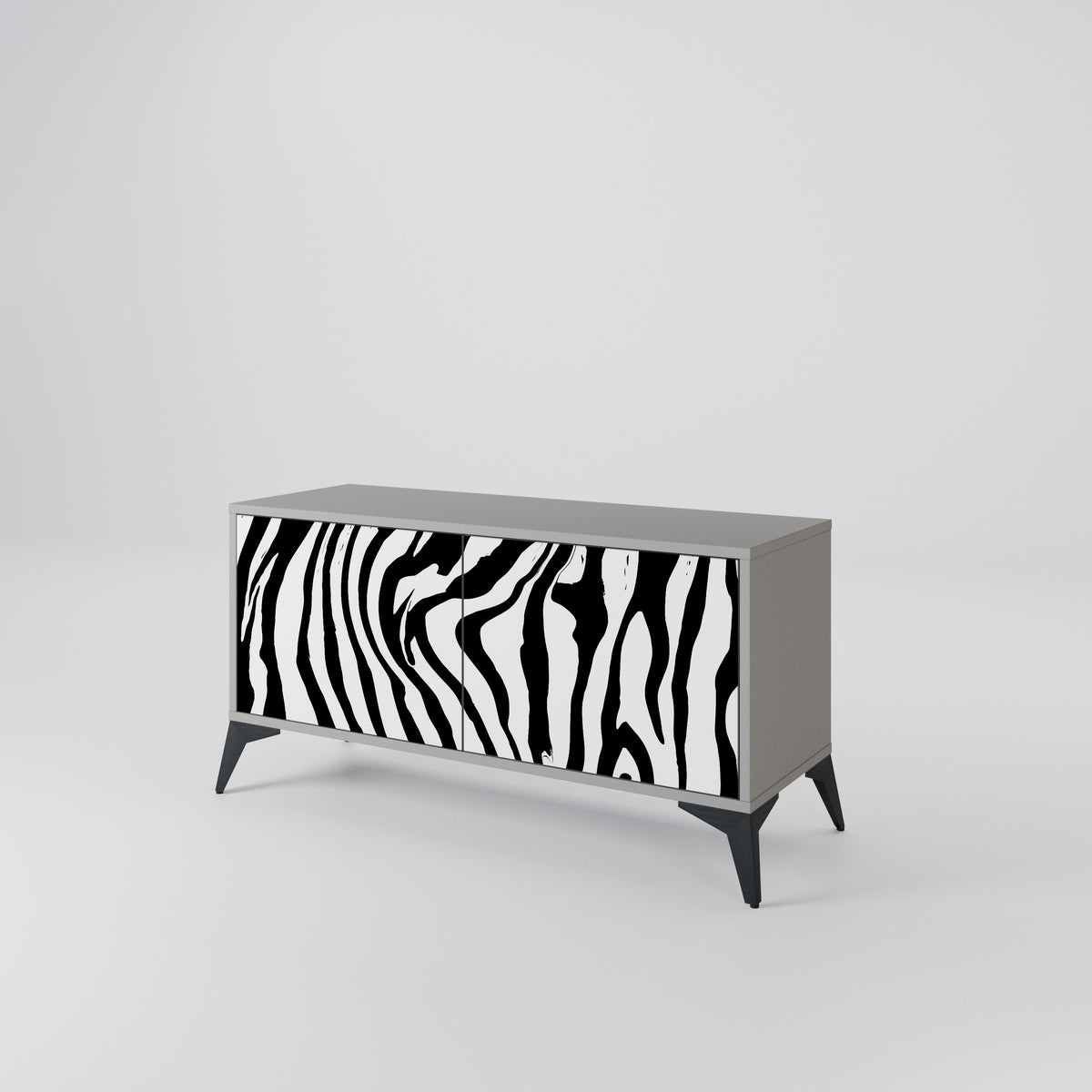SPLENDID ZEBRA Kompaktes 2-türiges TV-Lowboard