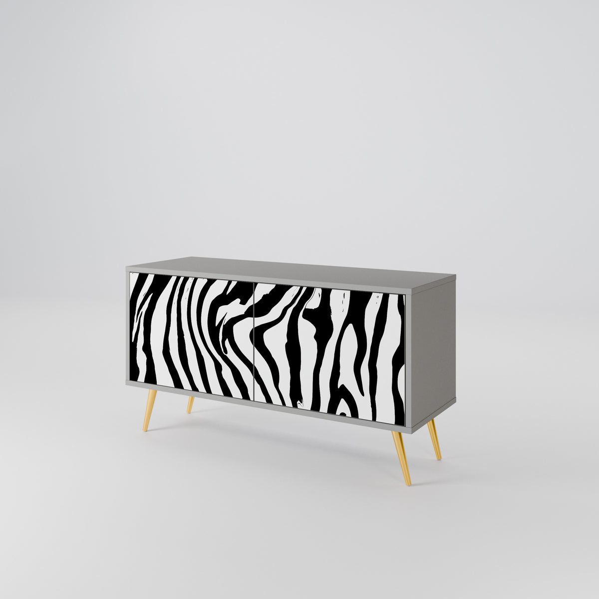 SPLENDID ZEBRA Kompaktes 2-türiges TV-Lowboard