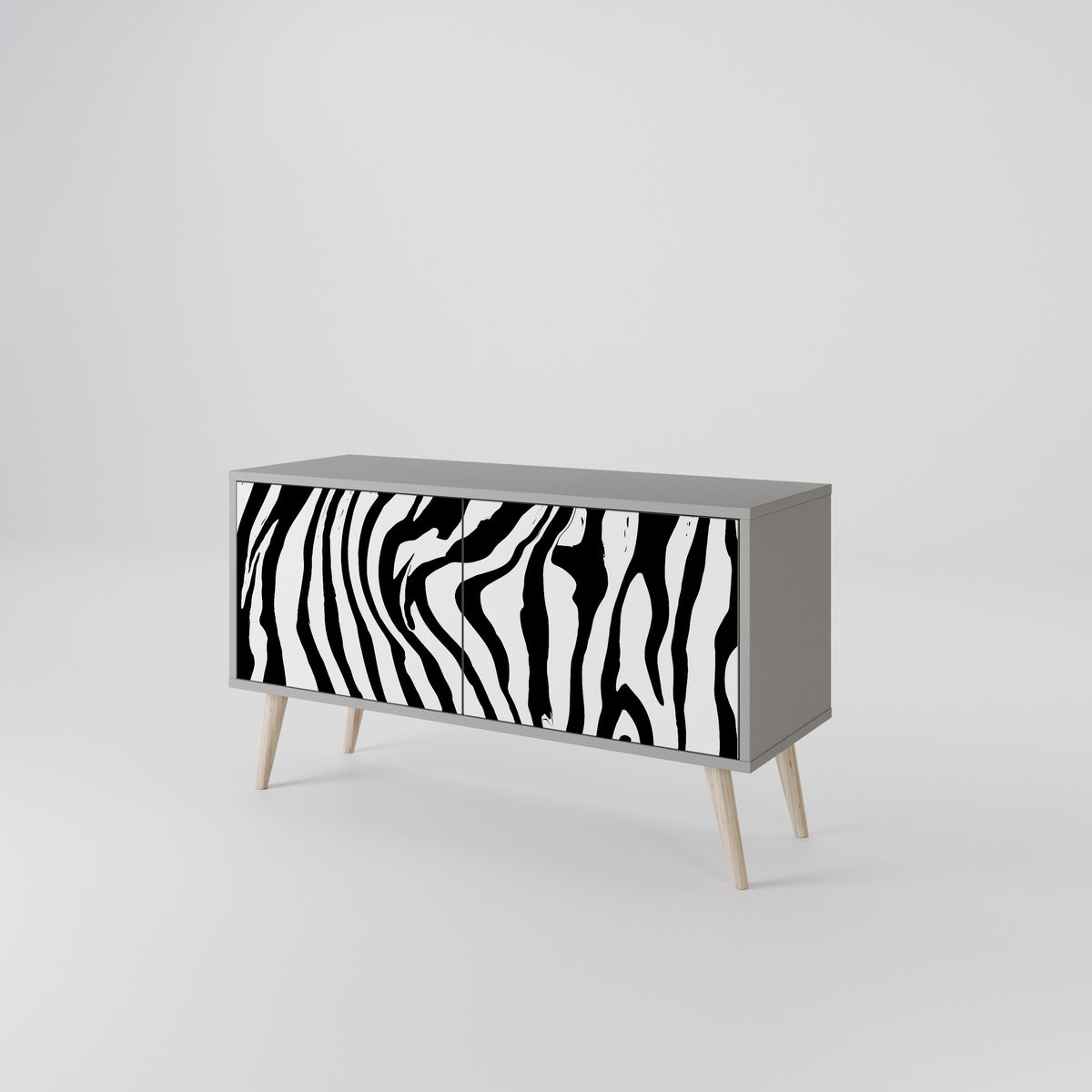 SPLENDID ZEBRA Kompaktes 2-türiges TV-Lowboard