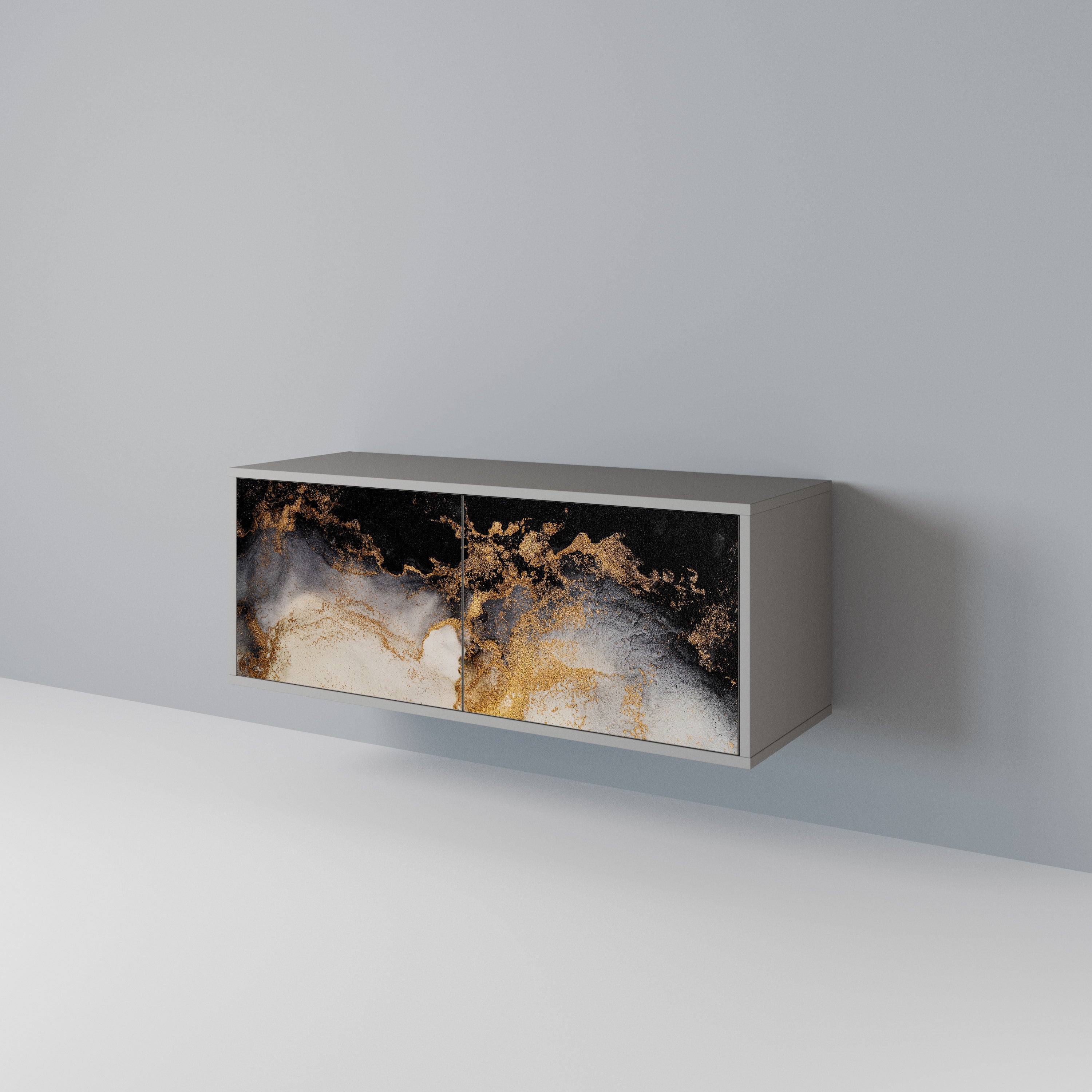 MARBLE OF TOMMORROW Compact 2-Door TV Cabinet