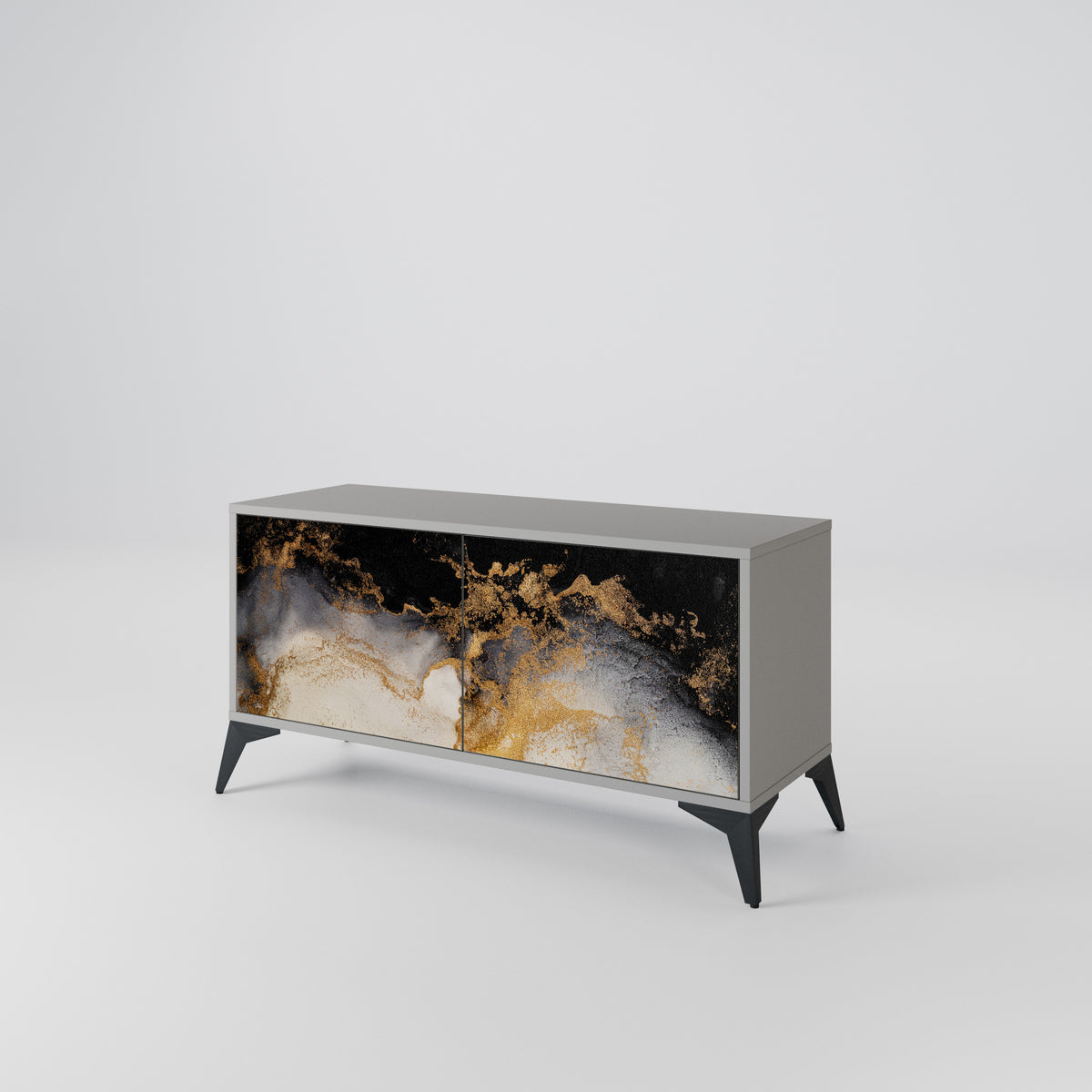 MARBLE OF TOMMORROW Kompaktes 2-türiges TV-Lowboard