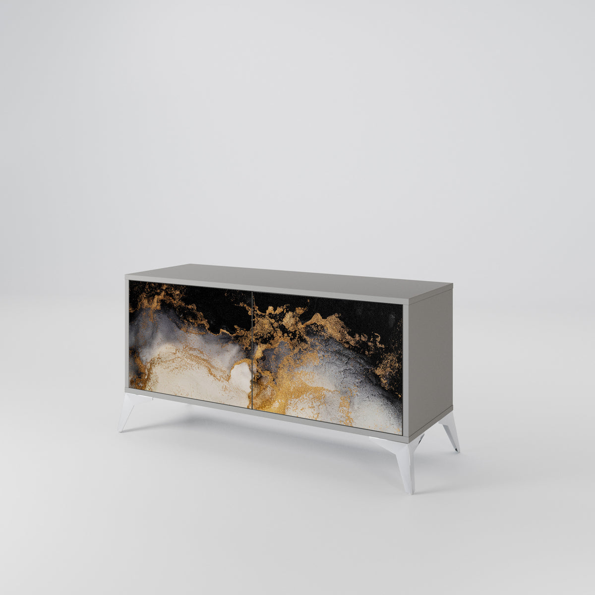 MARBLE OF TOMMORROW Kompaktes 2-türiges TV-Lowboard