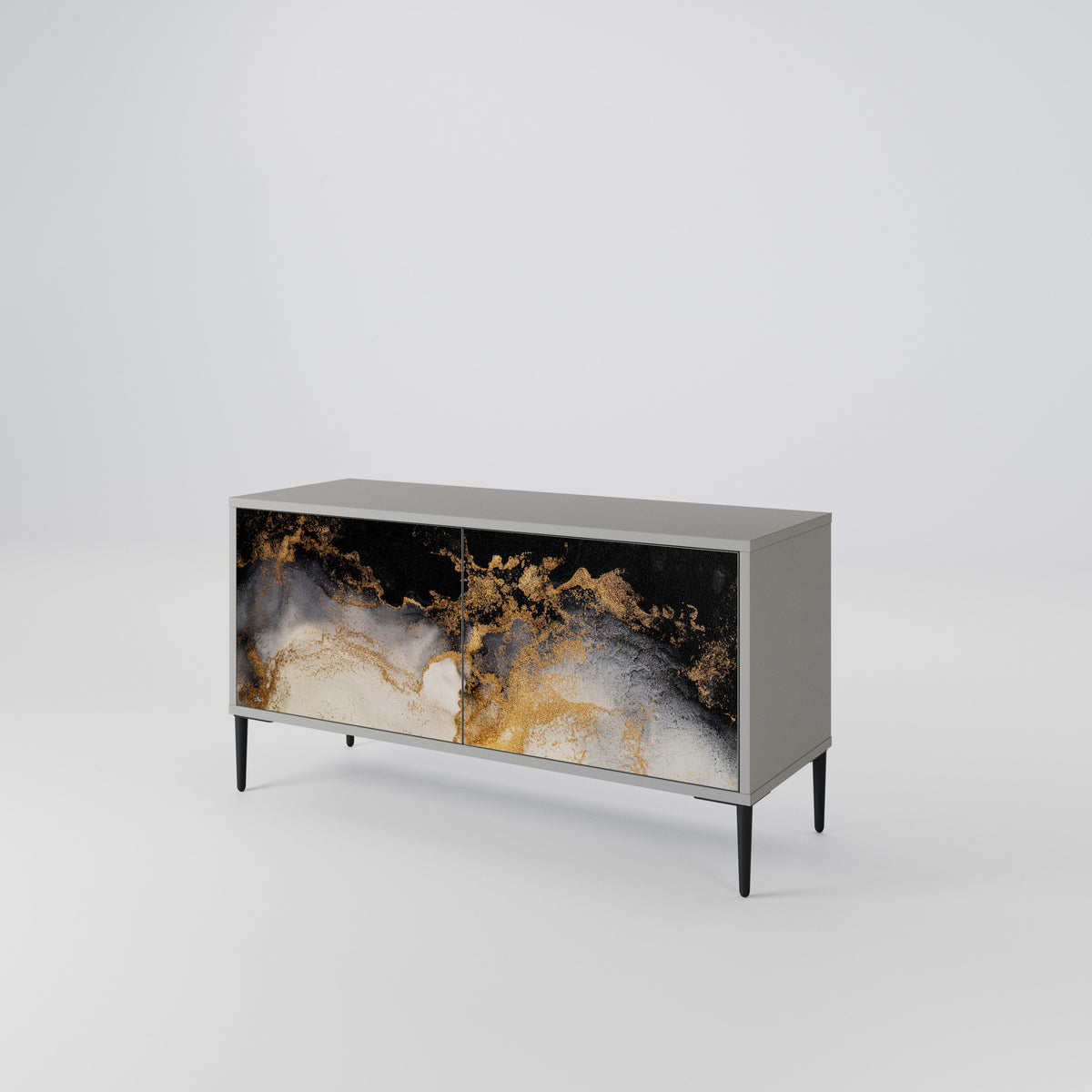 MARBLE OF TOMMORROW Kompaktes 2-türiges TV-Lowboard