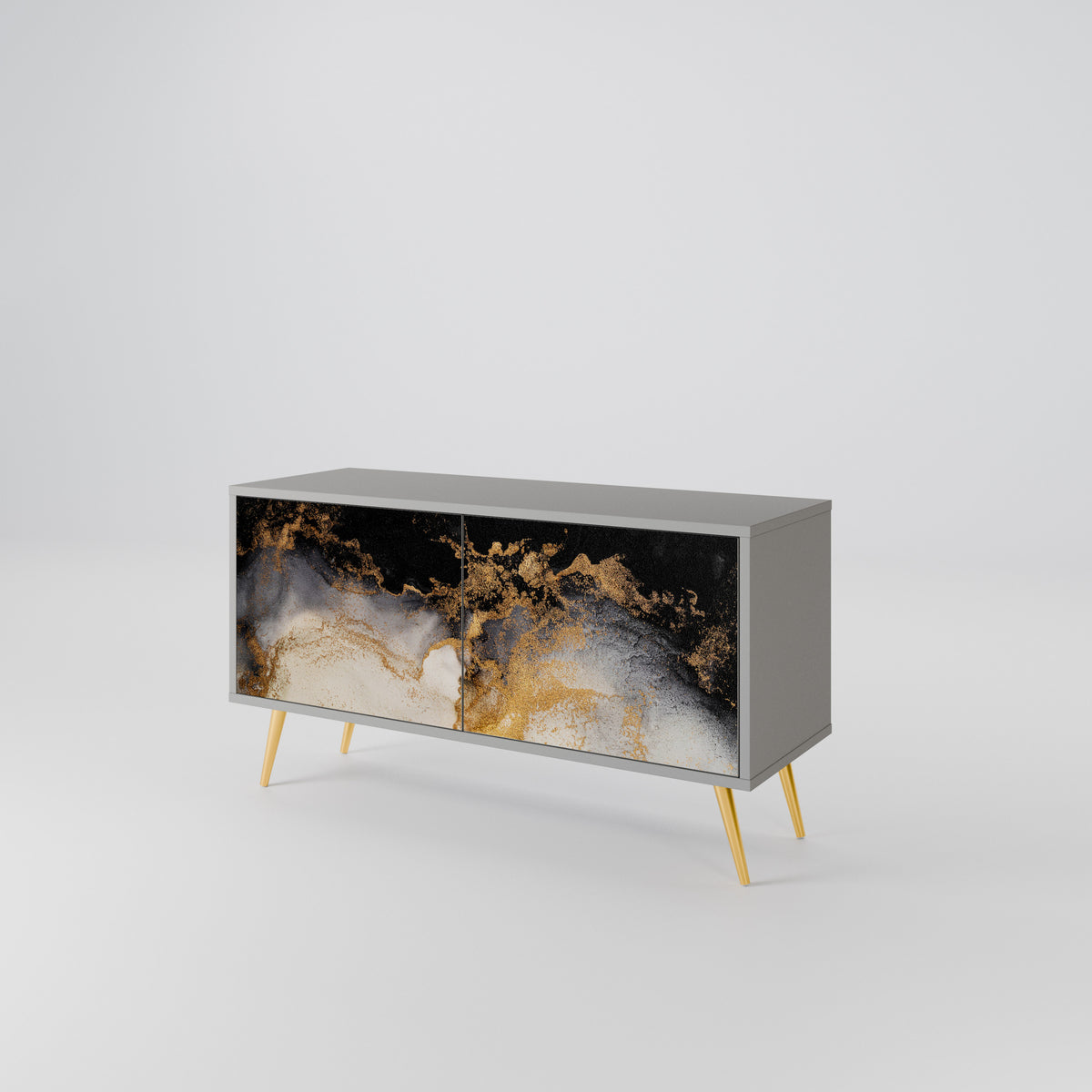 MARBLE OF TOMMORROW Kompaktes 2-türiges TV-Lowboard