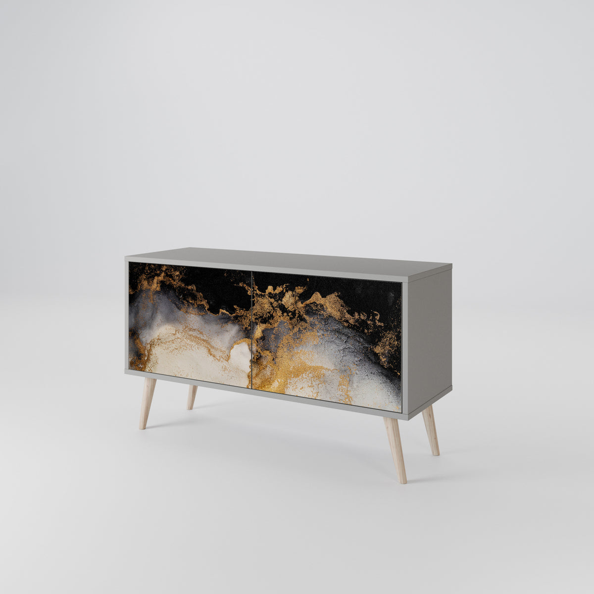 MARBLE OF TOMMORROW Kompaktes 2-türiges TV-Lowboard