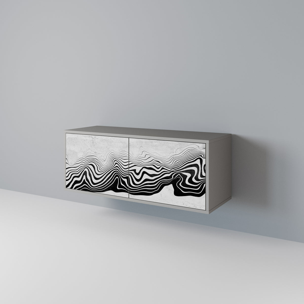 MONOCHROME MIRAGE Kompaktes 2-türiges TV-Lowboard