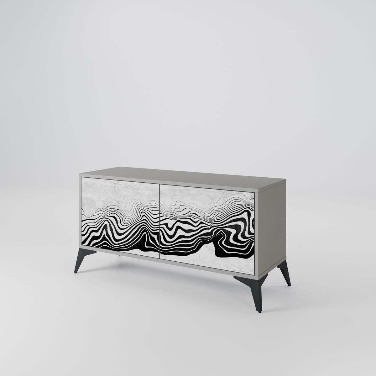 MONOCHROME MIRAGE Kompaktes 2-türiges TV-Lowboard