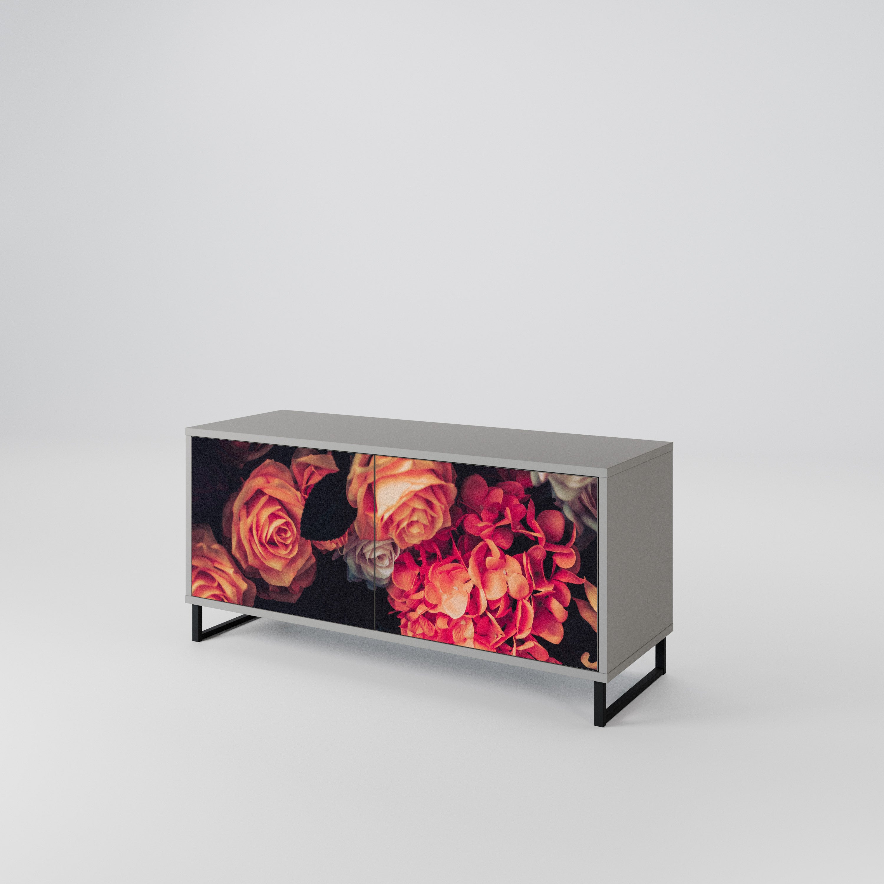 NEVERENDING BLOOM Compact 2-Door TV Cabinet
