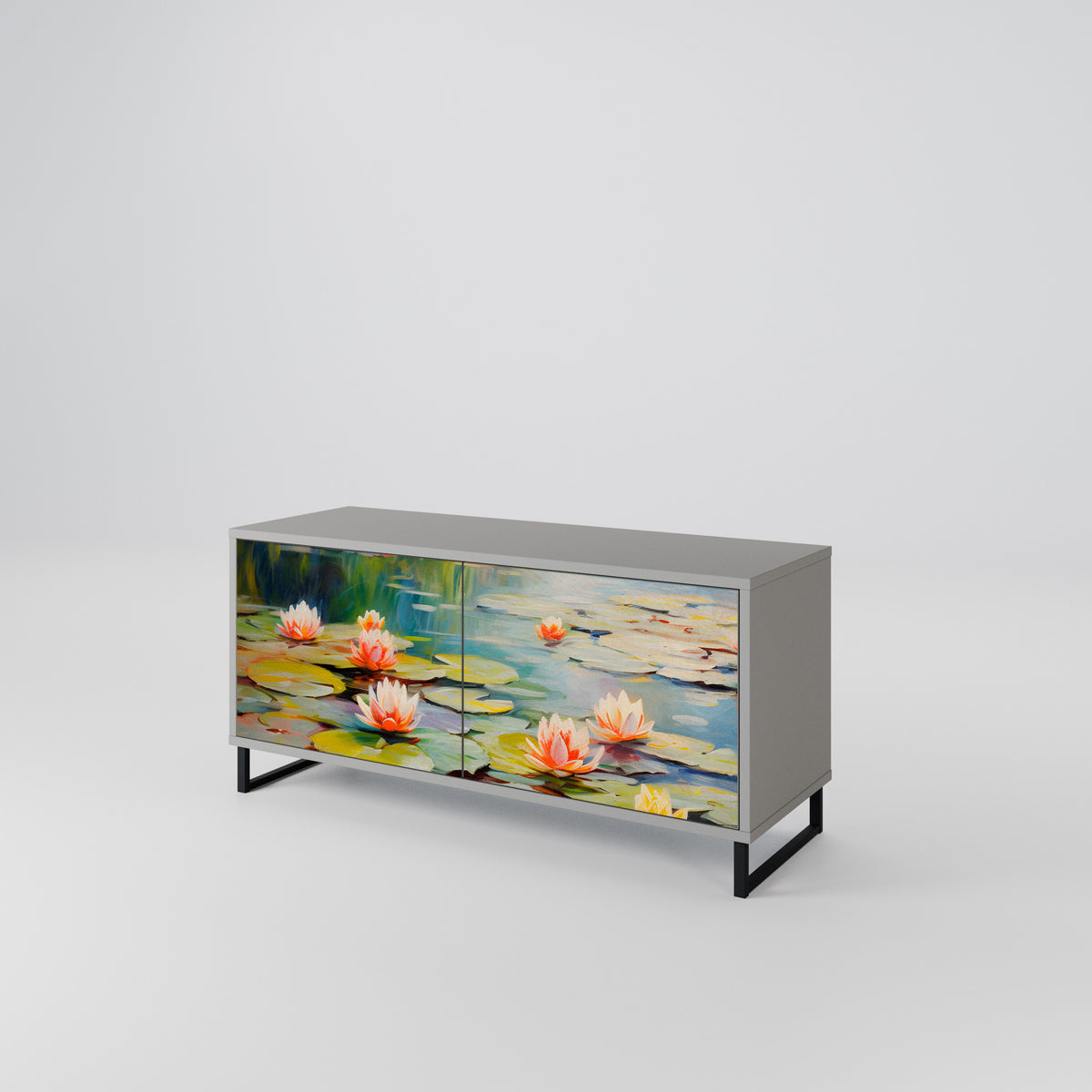 BLOOMING WATERS Kompaktes 2-türiges TV-Lowboard