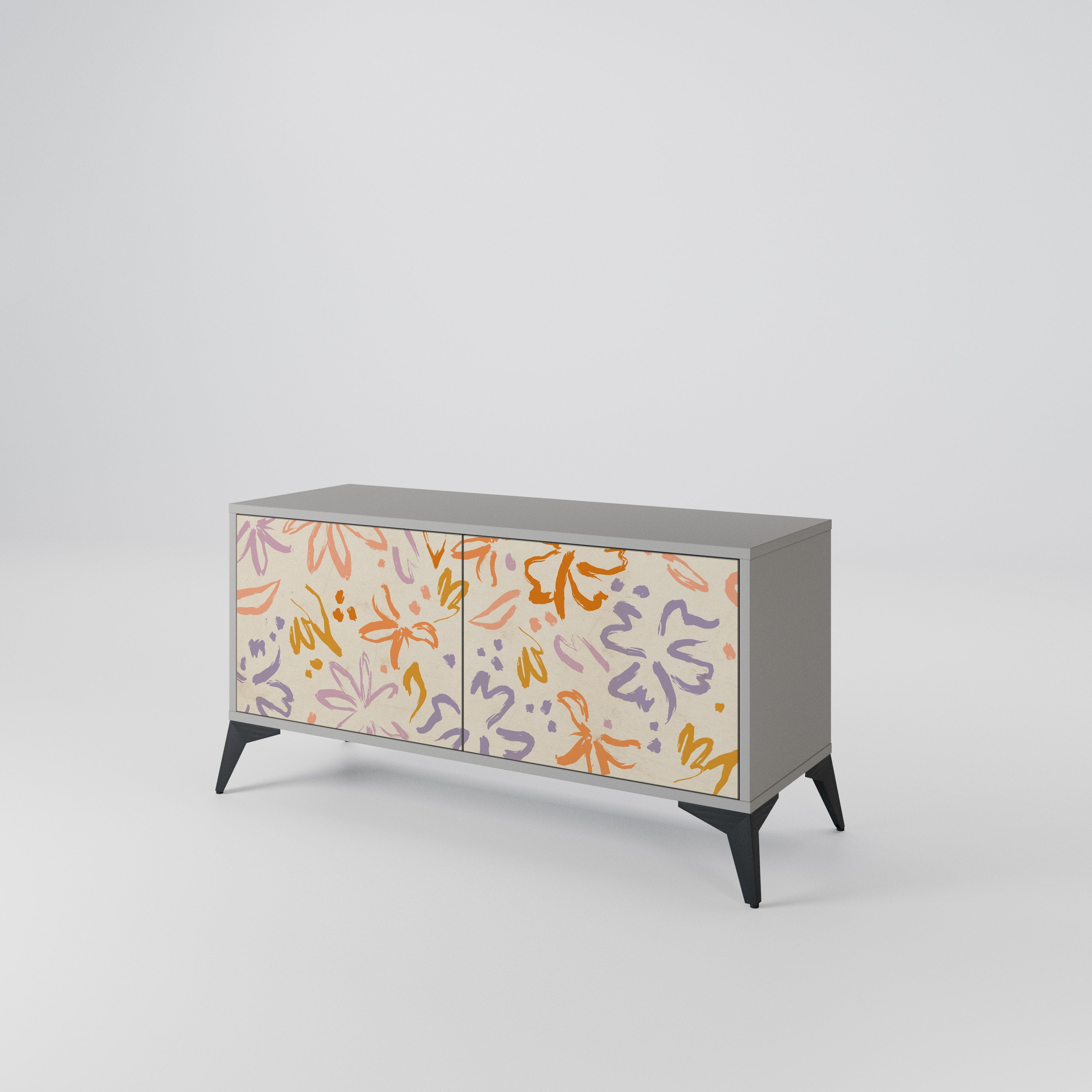 SPRING WHIMSY Compact 2-Door TV Cabinet