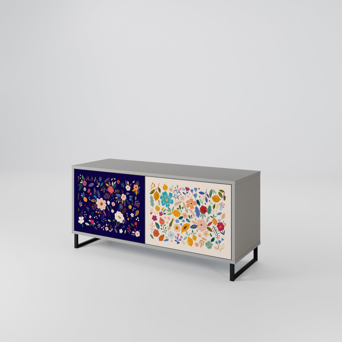 FLORAL COMBINATION Kompaktes 2-türiges TV-Lowboard