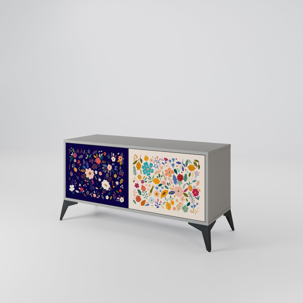 FLORAL COMBINATION Kompaktes 2-türiges TV-Lowboard