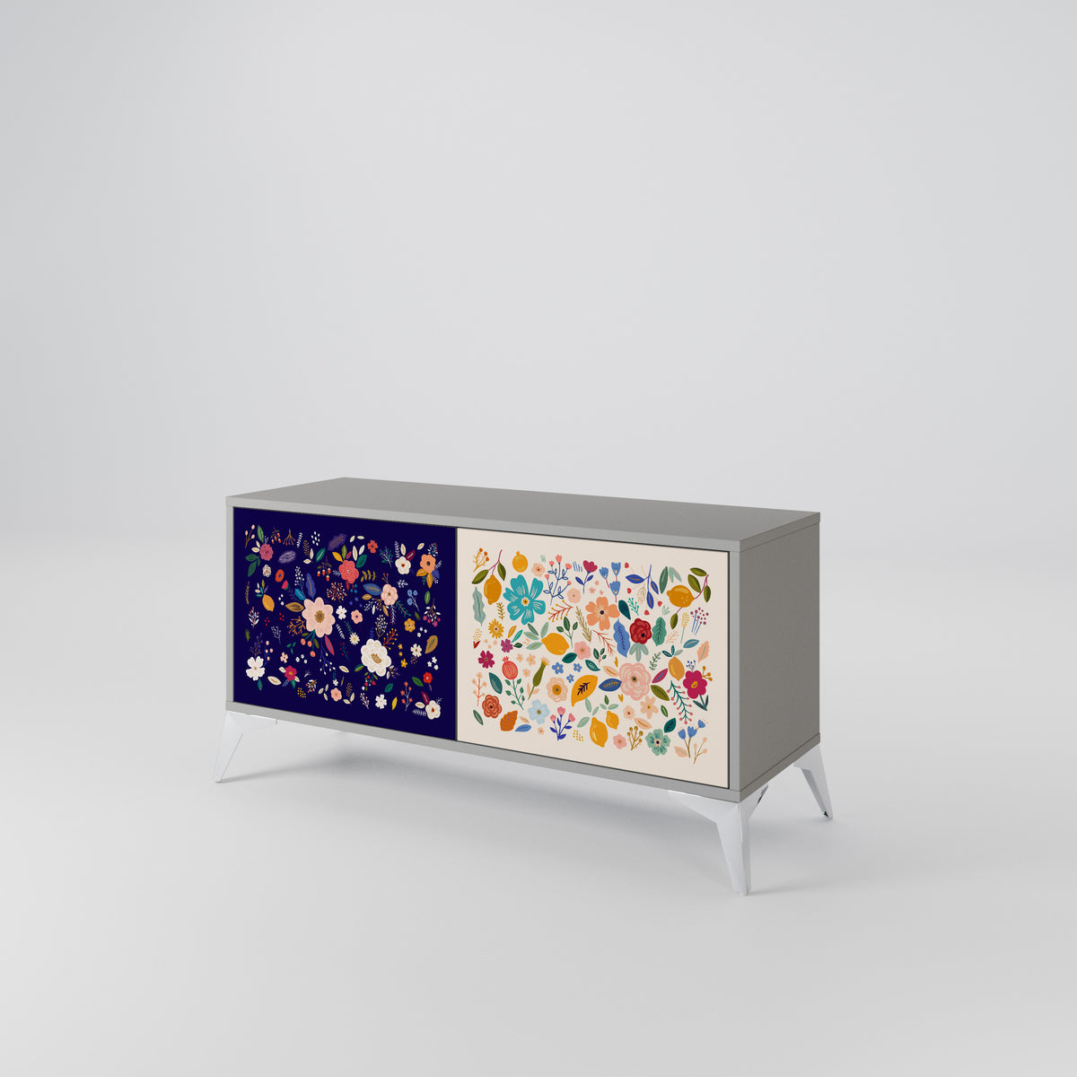 FLORAL COMBINATION Kompaktes 2-türiges TV-Lowboard