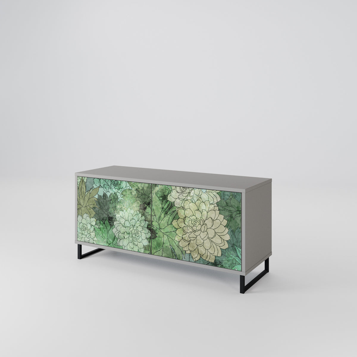 SUCCULENT CLUSTER Kompaktes 2-türiges TV-Lowboard