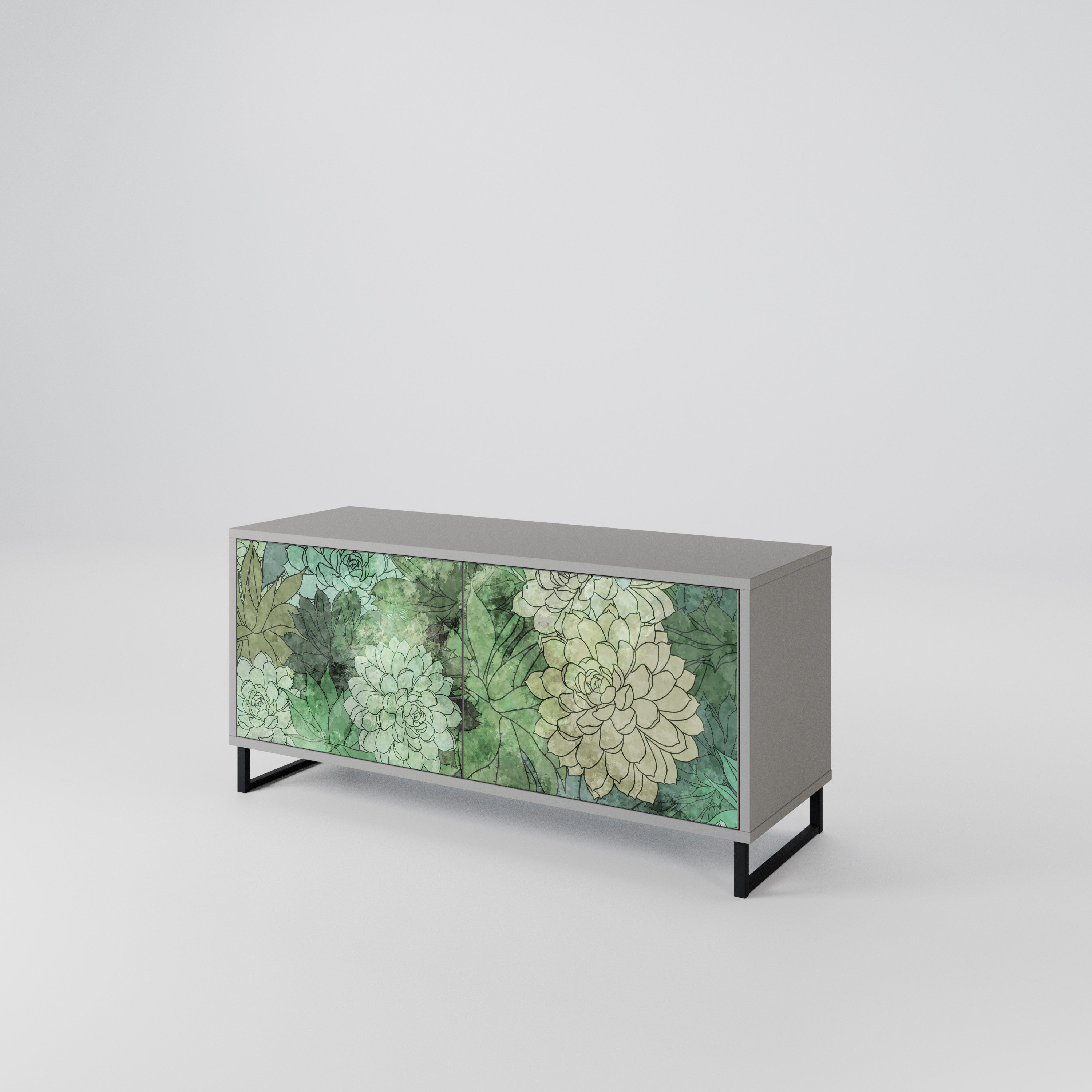 SUCCULENT CLUSTER Compact 2-Door TV Cabinet