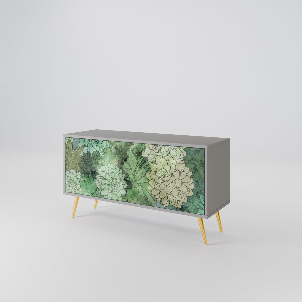 SUCCULENT CLUSTER Kompaktes 2-türiges TV-Lowboard