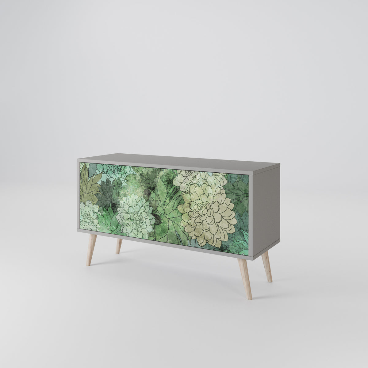 SUCCULENT CLUSTER Kompaktes 2-türiges TV-Lowboard