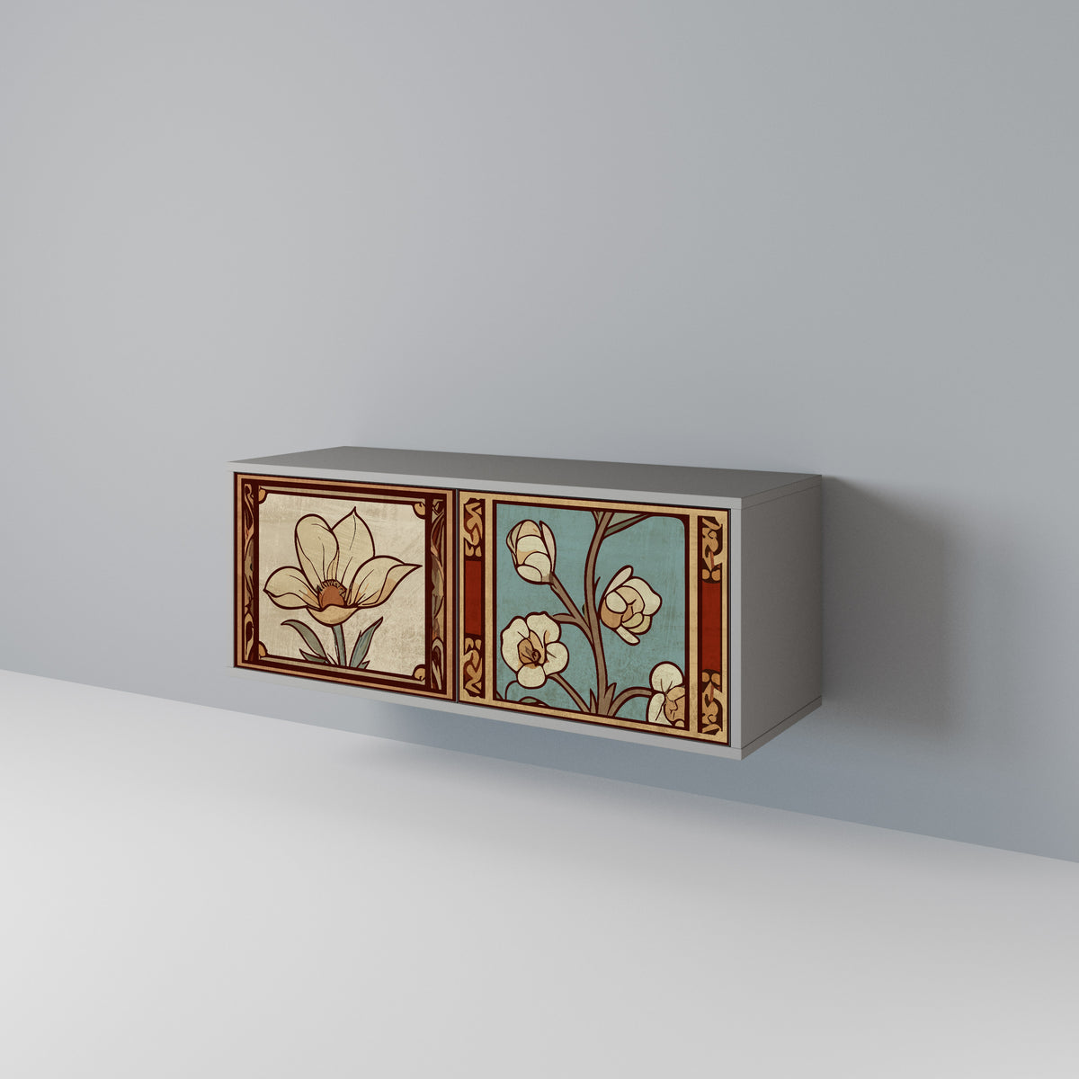 TIMELESS FLORA Kompaktes 2-türiges TV-Lowboard