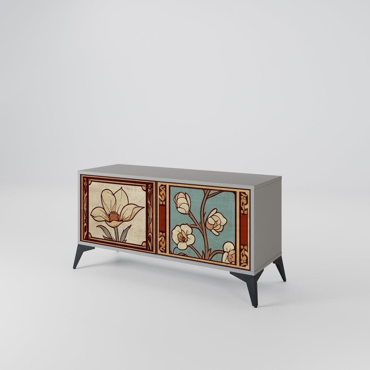 TIMELESS FLORA Kompaktes 2-türiges TV-Lowboard