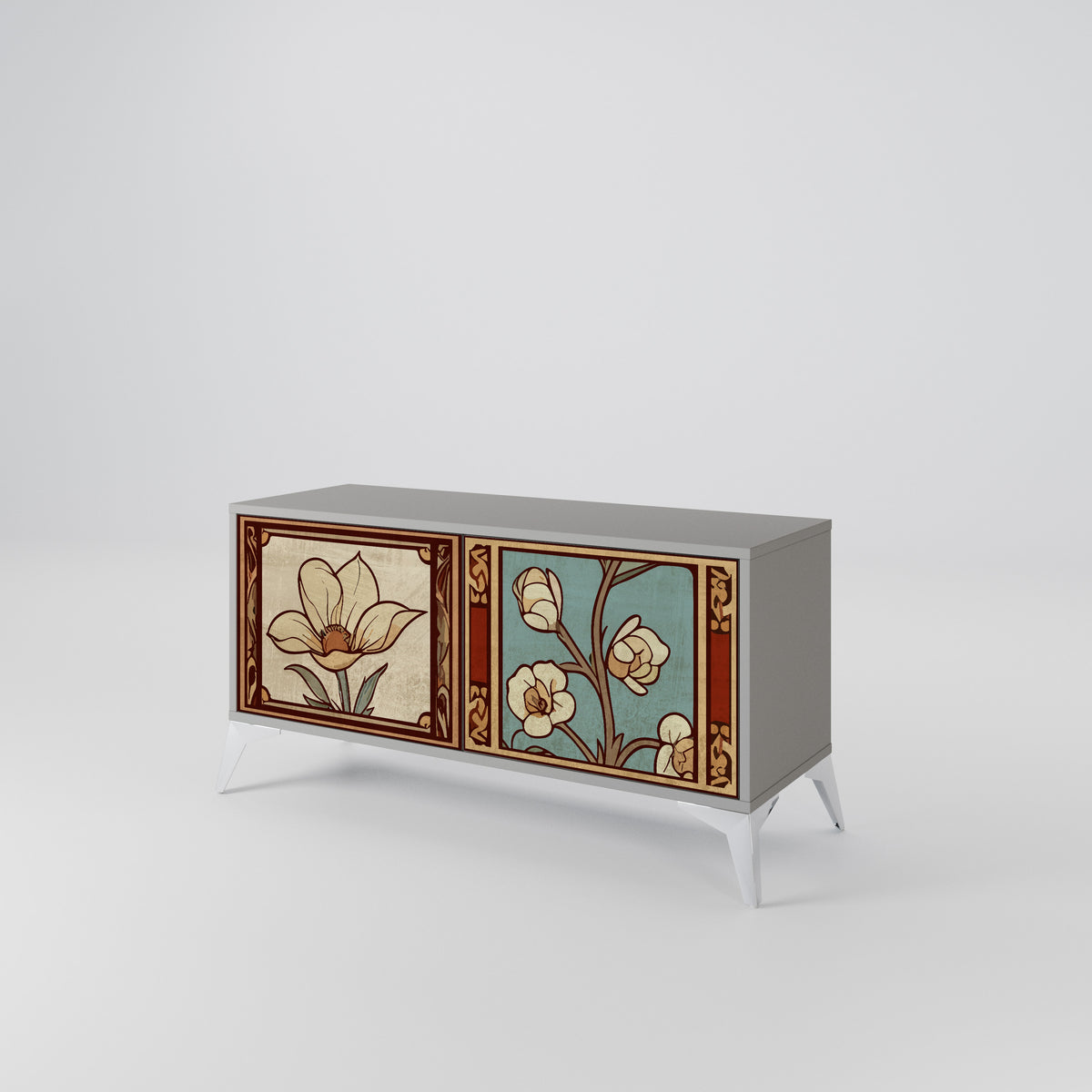 TIMELESS FLORA Kompaktes 2-türiges TV-Lowboard