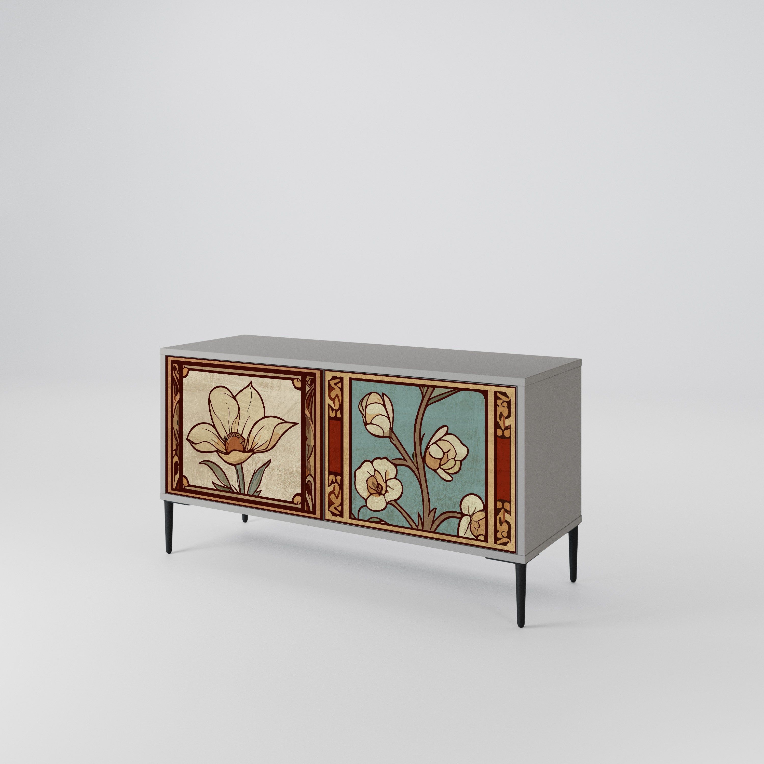 TIMELESS FLORA Compact 2-Door TV Cabinet
