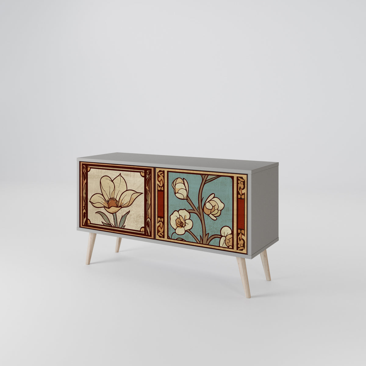 TIMELESS FLORA Kompaktes 2-türiges TV-Lowboard
