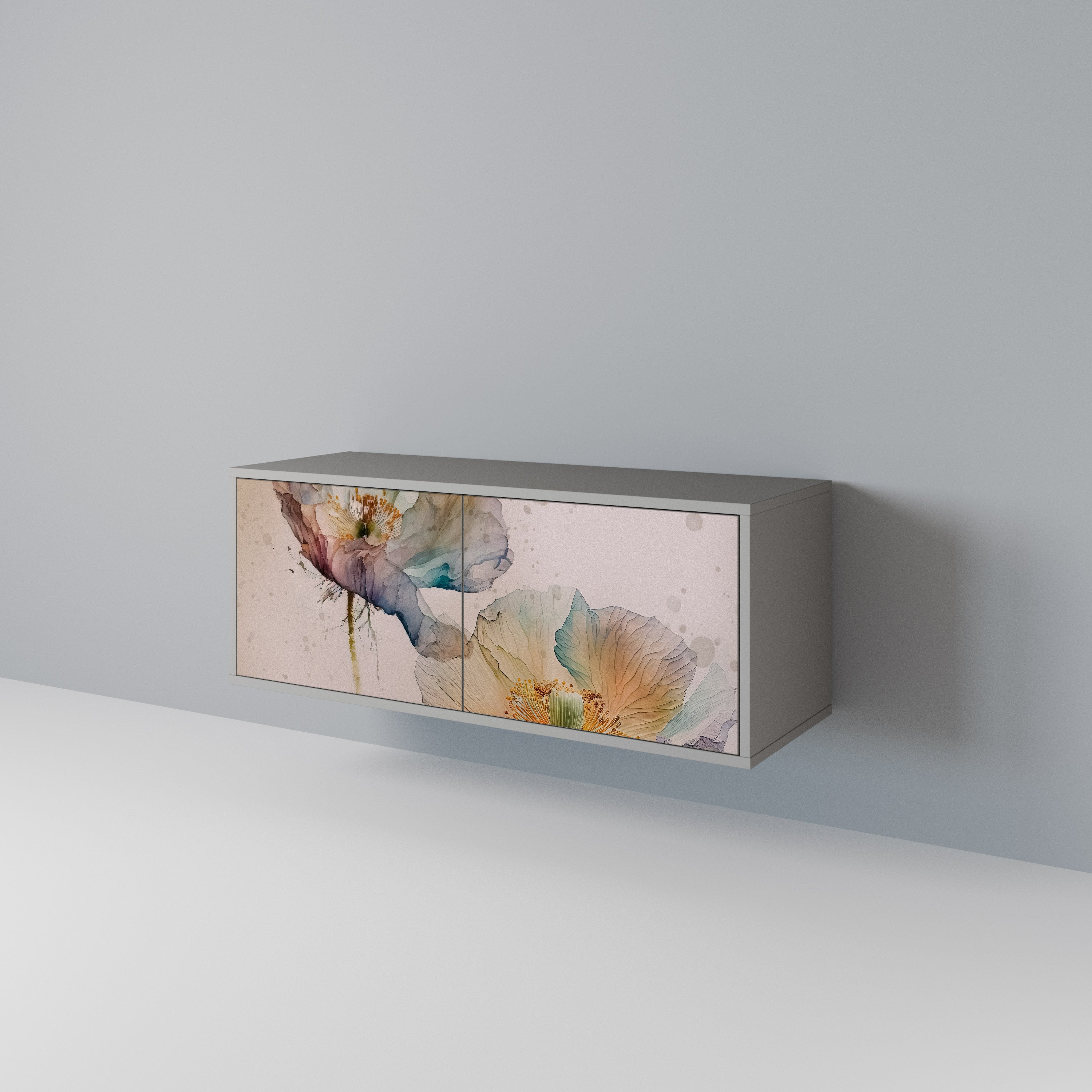 SOFTEN POPPY Compact 2-Door TV Cabinet