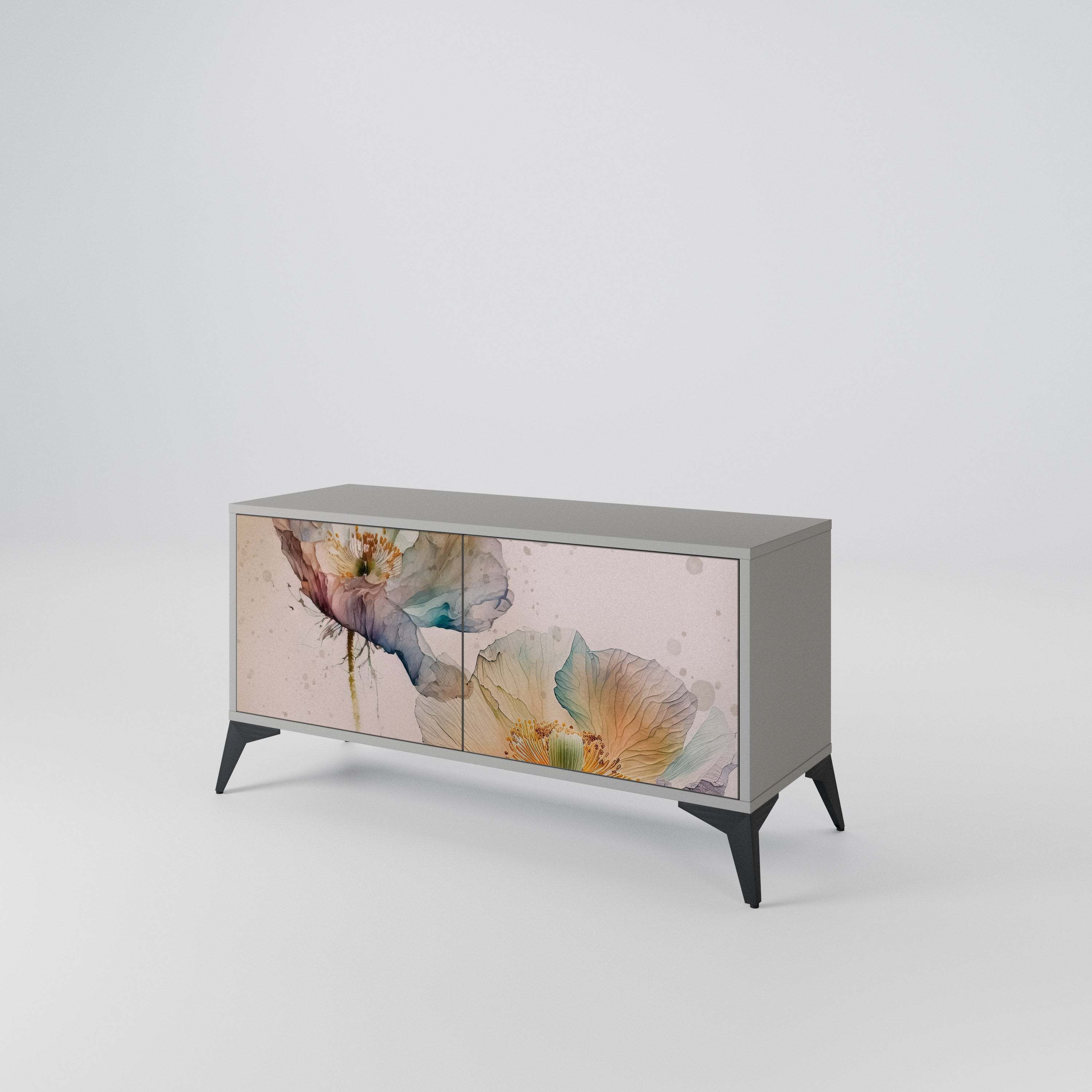 SOFTEN POPPY Compact 2-Door TV Cabinet