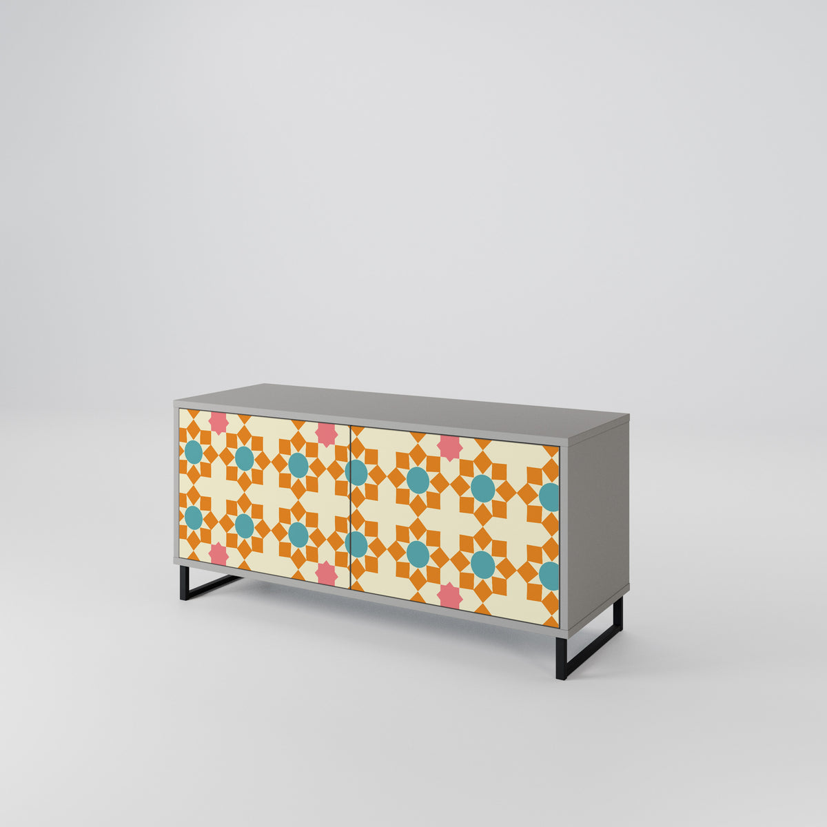 FLORAL DECOR Kompaktes 2-türiges TV-Lowboard