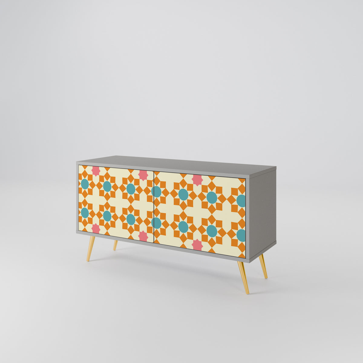 FLORAL DECOR Kompaktes 2-türiges TV-Lowboard
