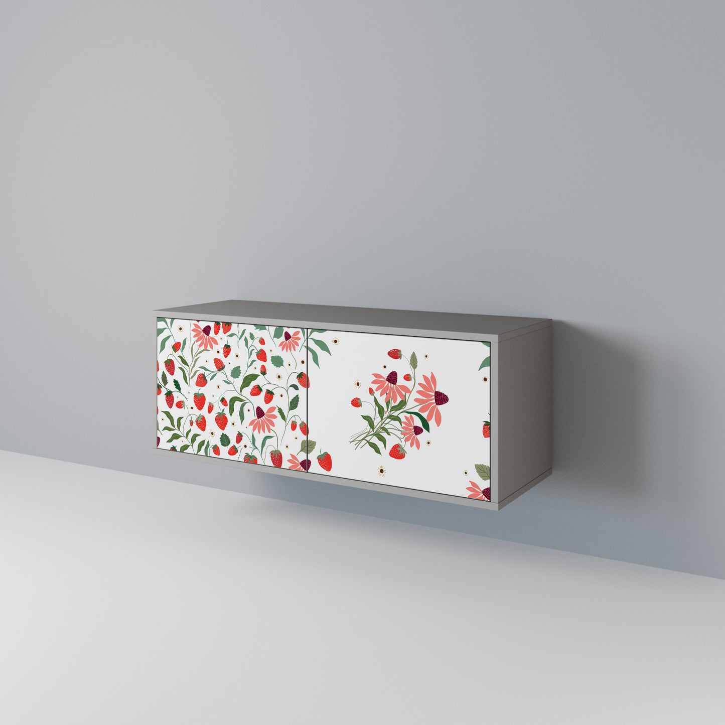 FLOWERS AND STRAWBERRIES Kompaktes 2-türiges TV-Lowboard