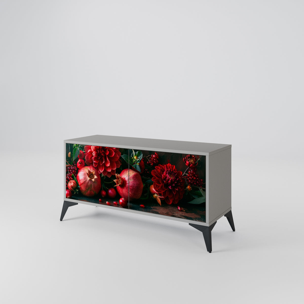DAHLIAS AND POMEGRANATES Kompaktes 2-türiges TV-Lowboard