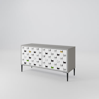 CATS COMPILATION Compact 2-Door TV Cabinet