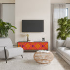 GEOMETRIC BRILLIANCE TV-Lowboard mit 3 Türen in Schwarz