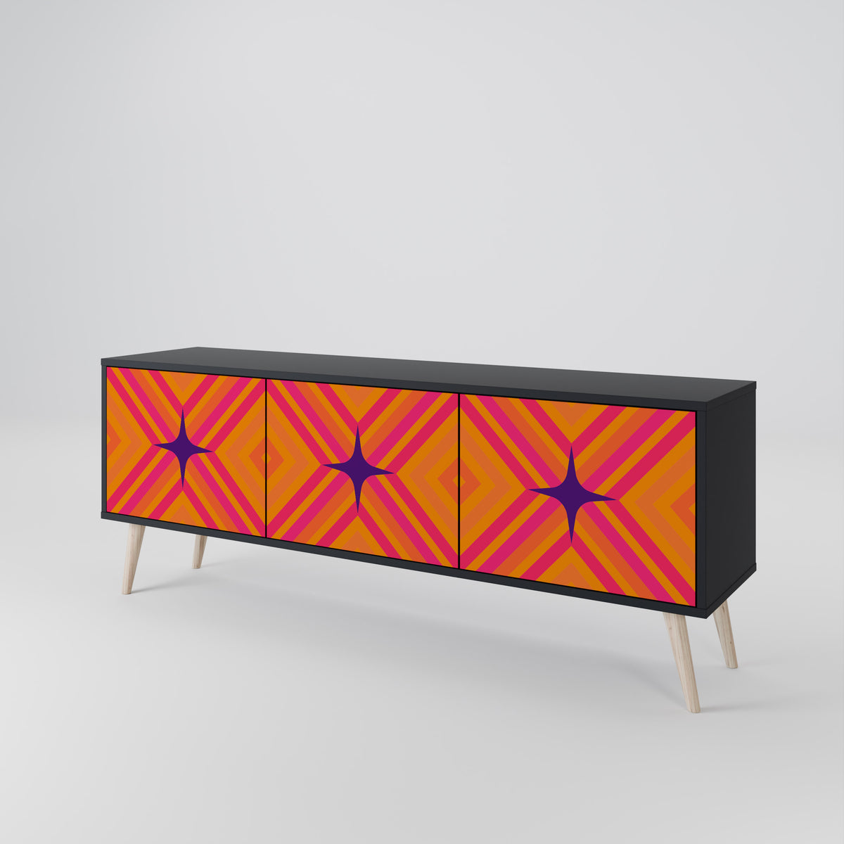 GEOMETRIC BRILLIANCE 3-türiges TV-Lowboard