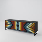 INDIGENOUS ZIGZAG TV-Lowboard mit 3 Türen in Schwarz