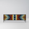 INDIGENOUS ZIGZAG TV-Lowboard mit 3 Türen in Schwarz