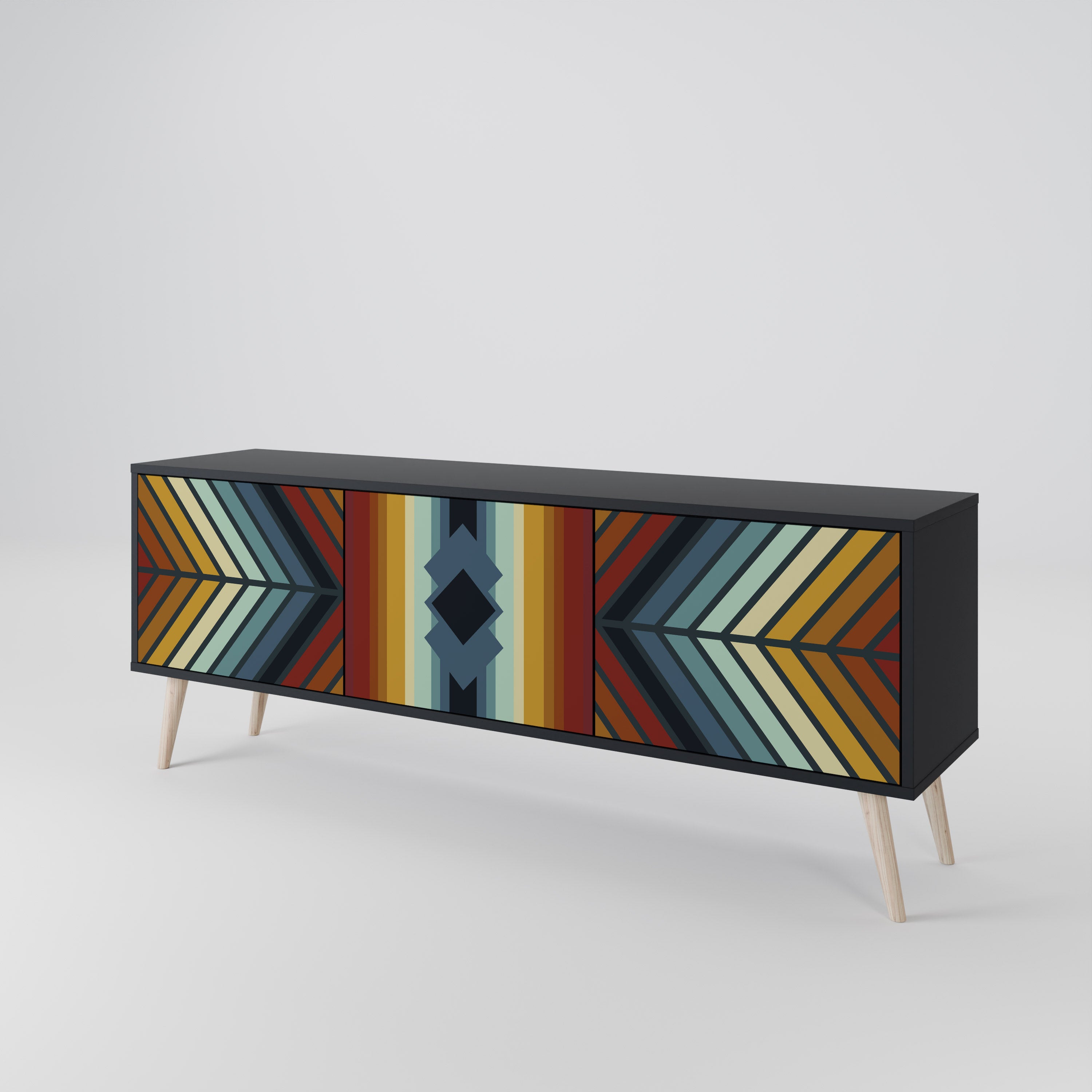 INDIGENOUS ZIGZAG 3-türiges TV-Lowboard