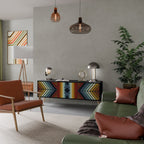 INDIGENOUS ZIGZAG TV-Lowboard mit 3 Türen in Schwarz