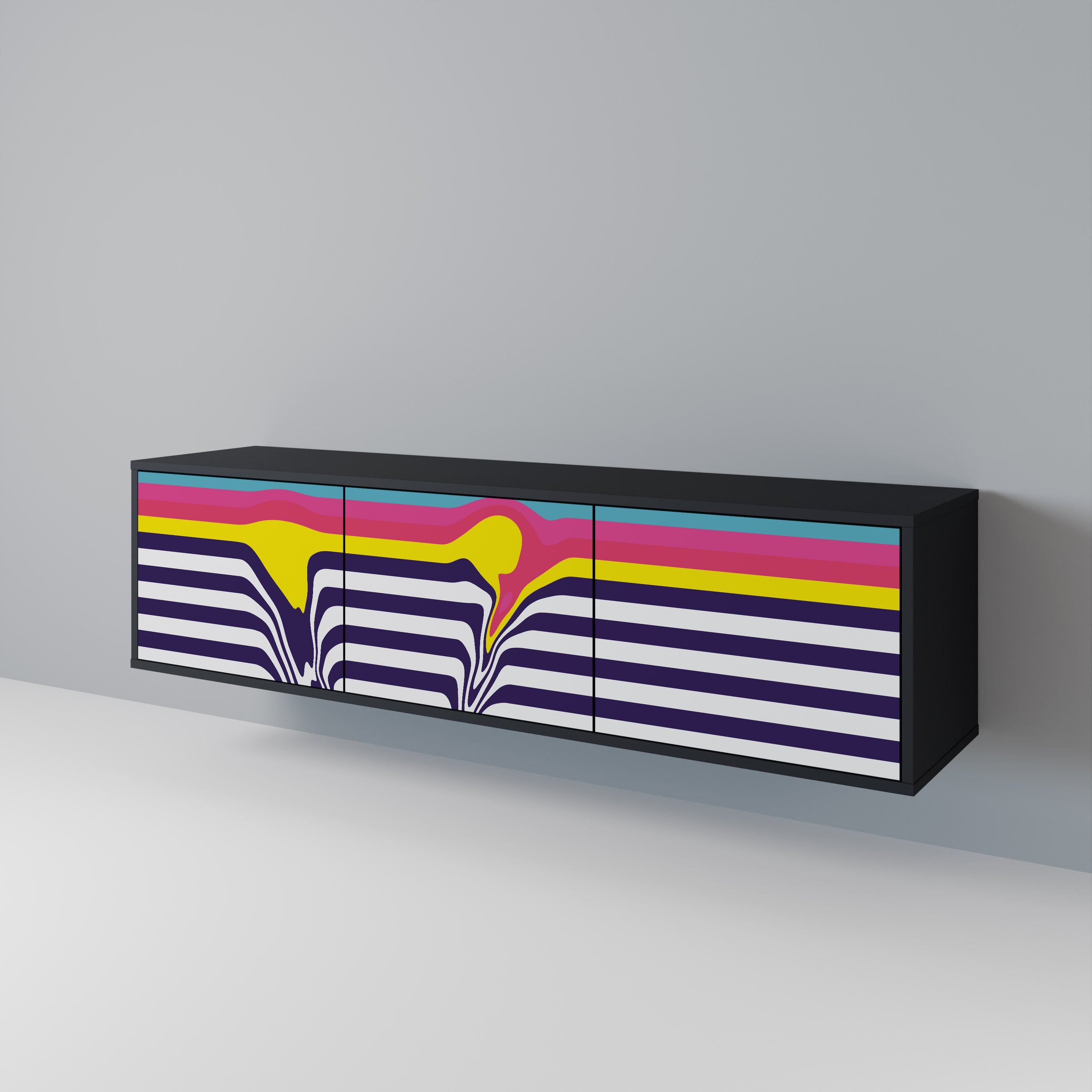 COLORFUL DIVERSION 3-türiges TV-Lowboard