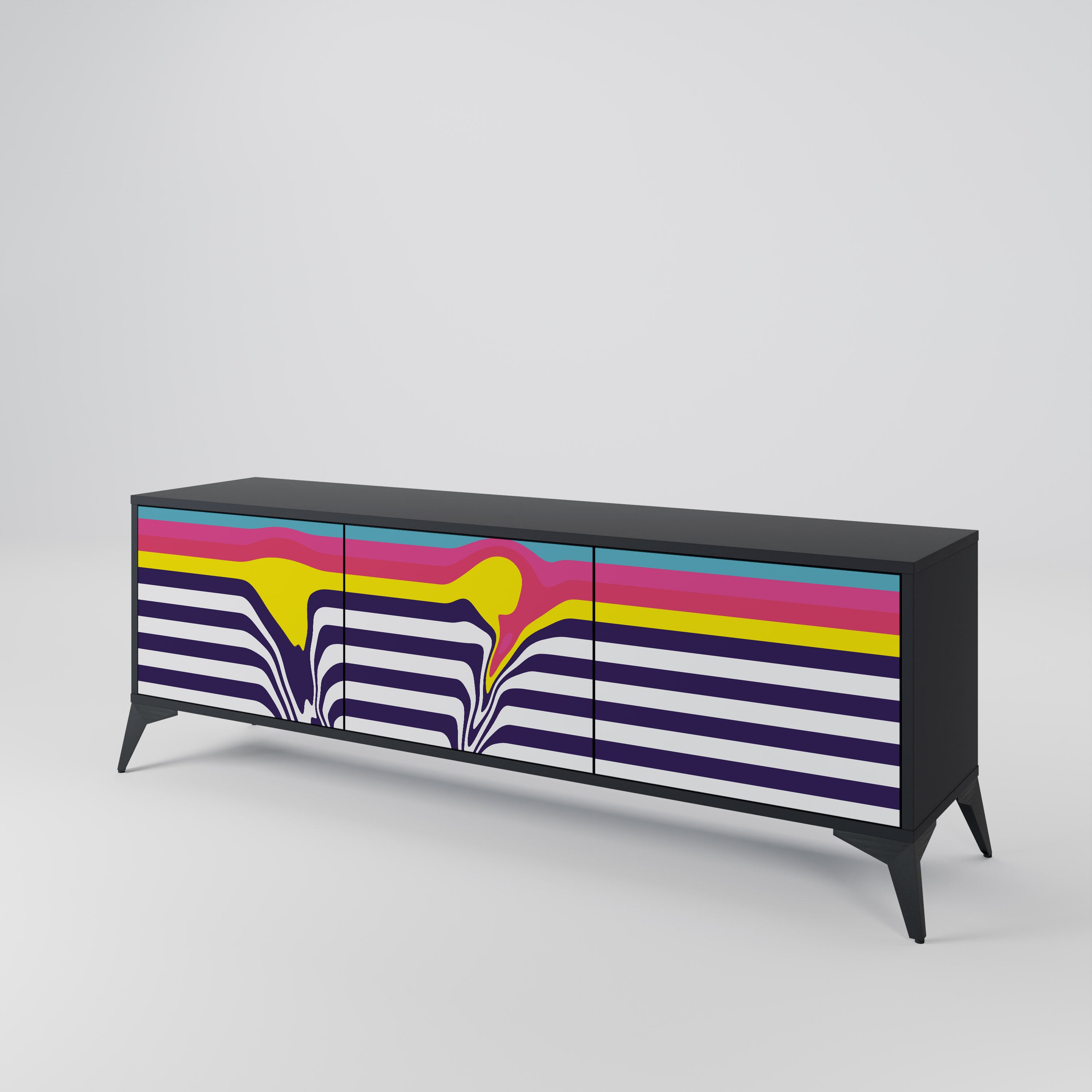 COLORFUL DIVERSION 3-türiges TV-Lowboard