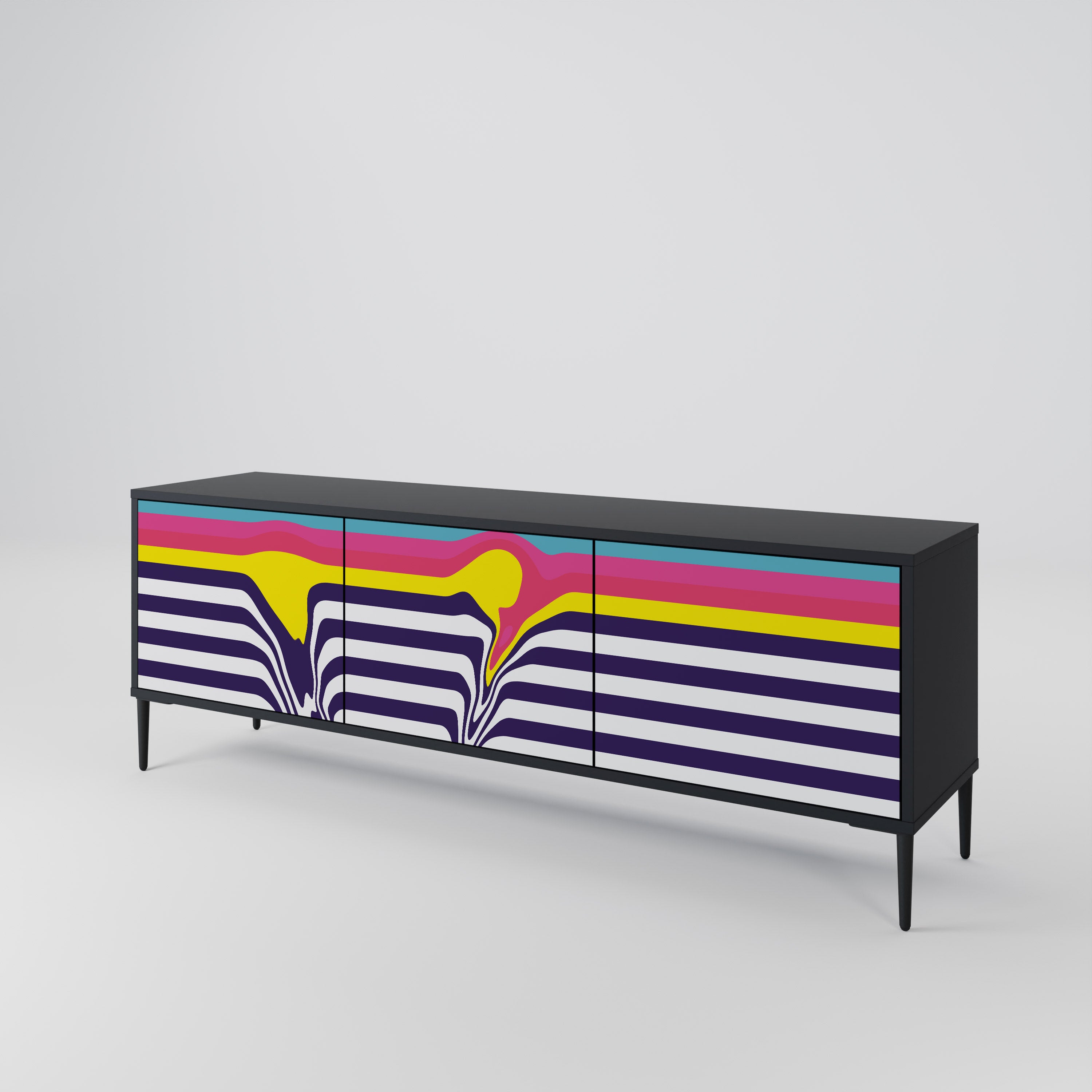 COLORFUL DIVERSION 3-türiges TV-Lowboard