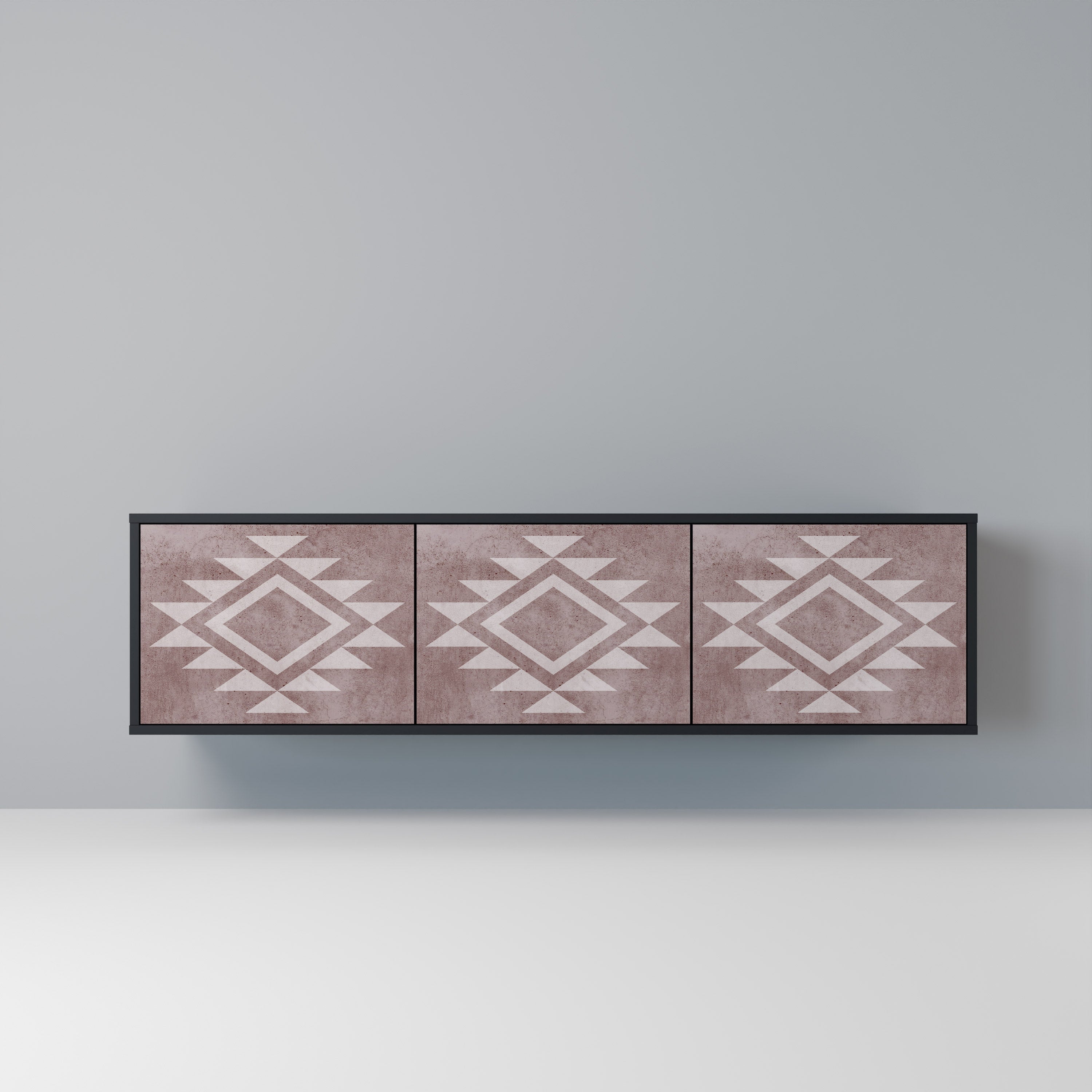 MARVEL MOSAIC TV-Lowboard mit 3 Türen in Schwarz